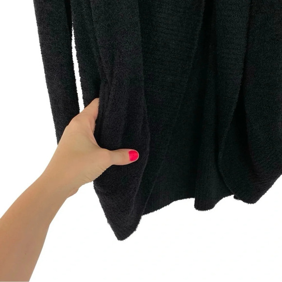 Barefoot Dreams Bamboo Chic Lite Womens Small XS Black Pockets Soft Cardigan - Picture 4 of 8